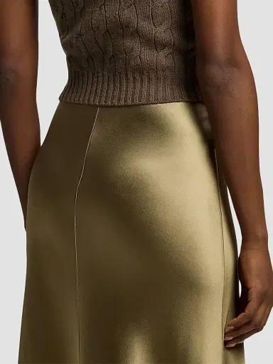 Ralph Lauren Collection Women's Masina Satin Maxi Skirt - Porcini - Size 8 | Thumbnail 3 Ralph Lauren Collection Women's Masina Satin Maxi Skirt - Porcini - Size 8 | Thumbnail 3