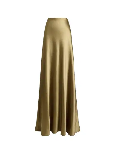 Ralph Lauren Collection Women's Masina Satin Maxi Skirt - Porcini - Size 8 | Thumbnail 1 Ralph Lauren Collection Women's Masina Satin Maxi Skirt - Porcini - Size 8 | Thumbnail 1