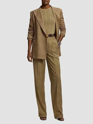 Ralph Lauren Collection Women's Timothy Glen Plaid Silk Pants | Thumbnail 2 Ralph Lauren Collection Women's Timothy Glen Plaid Silk Pants | Thumbnail 2