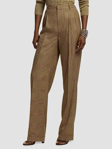 Ralph Lauren Collection Women's Timothy Glen Plaid Silk Pants | Thumbnail 4 Ralph Lauren Collection Women's Timothy Glen Plaid Silk Pants | Thumbnail 4