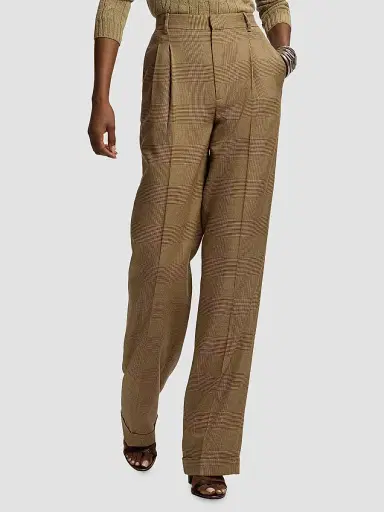 Ralph Lauren Collection Women's Timothy Glen Plaid Silk Pants | Thumbnail 6 Ralph Lauren Collection Women's Timothy Glen Plaid Silk Pants | Thumbnail 6
