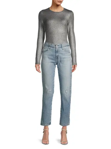 Majestic Filatures Women's Soft Touch Metallic Crewneck Top - Anthracite | Thumbnail 2 Majestic Filatures Women's Soft Touch Metallic Crewneck Top - Anthracite | Thumbnail 2