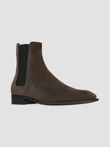 Saint Laurent Men's Aurelien Chelsea Boots in Suede - Taupe Brown - Size 13 | Thumbnail 2 Saint Laurent Men's Aurelien Chelsea Boots in Suede - Taupe Brown - Size 13 | Thumbnail 2