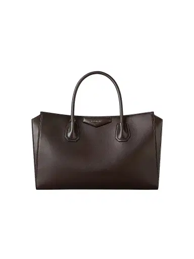 Givenchy Women's Antigona Catchall Top Handle Bag in Shiny Grained Leather - Chocolate | Thumbnail 1 Givenchy Women's Antigona Catchall Top Handle Bag in Shiny Grained Leather - Chocolate | Thumbnail 1