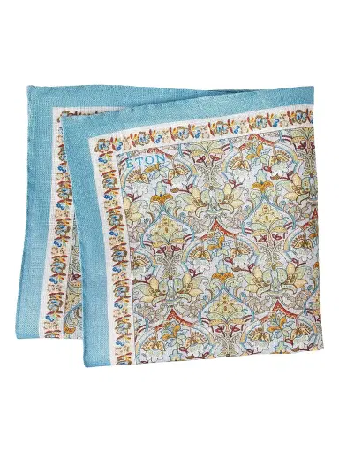 Eton Men's Floral Silk Pocket Sqaure | Thumbnail 1 Eton Men's Floral Silk Pocket Sqaure | Thumbnail 1