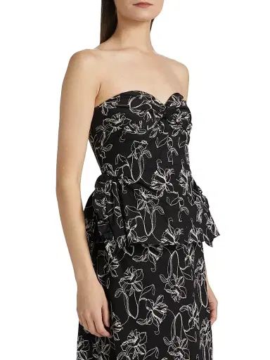 Kika Vargas Women's Tasha Floral-Embroidered Cotton Bustier Top | Thumbnail 4 Kika Vargas Women's Tasha Floral-Embroidered Cotton Bustier Top | Thumbnail 4