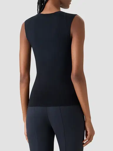 Akris Women's Stretch-Silk Knit Top - Black - Size 14 | Thumbnail 3 Akris Women's Stretch-Silk Knit Top - Black - Size 14 | Thumbnail 3