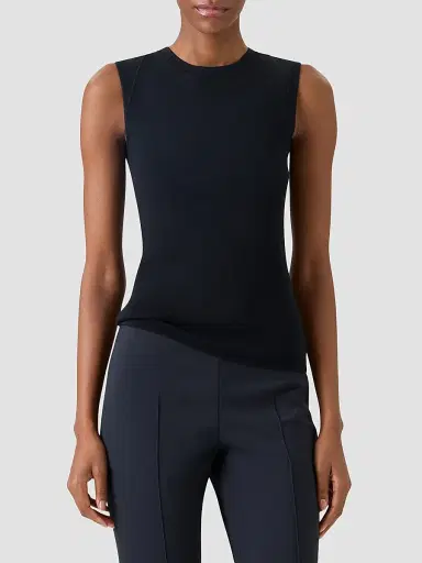 Akris Women's Stretch-Silk Knit Top - Black - Size 14 | Thumbnail 4 Akris Women's Stretch-Silk Knit Top - Black - Size 14 | Thumbnail 4
