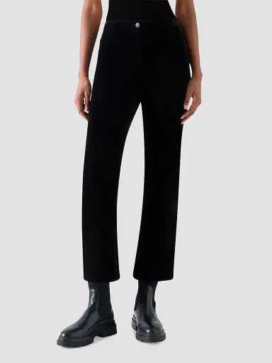 Akris punto Women's Cali Stretch Velvet Bootcut Pants - Black - Size 18 | Thumbnail 2 Akris punto Women's Cali Stretch Velvet Bootcut Pants - Black - Size 18 | Thumbnail 2