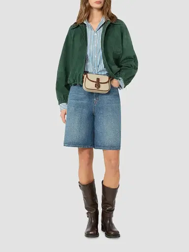Weekend Max Mara Women's Suede Jacket - Dark Green | Thumbnail 2 Weekend Max Mara Women's Suede Jacket - Dark Green | Thumbnail 2
