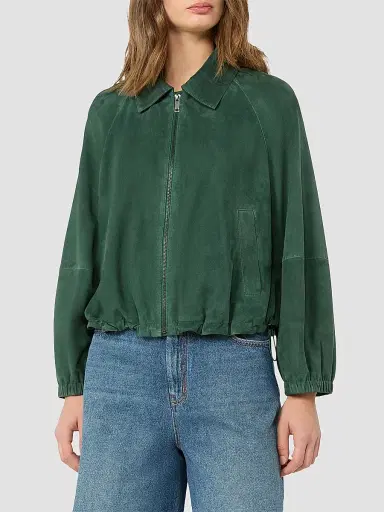Weekend Max Mara Women's Suede Jacket - Dark Green | Thumbnail 3 Weekend Max Mara Women's Suede Jacket - Dark Green | Thumbnail 3