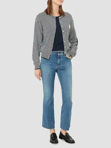 Weekend Max Mara Women's Inlay Detail Cotton Yarn Cardigan | Thumbnail 2 Weekend Max Mara Women's Inlay Detail Cotton Yarn Cardigan | Thumbnail 2