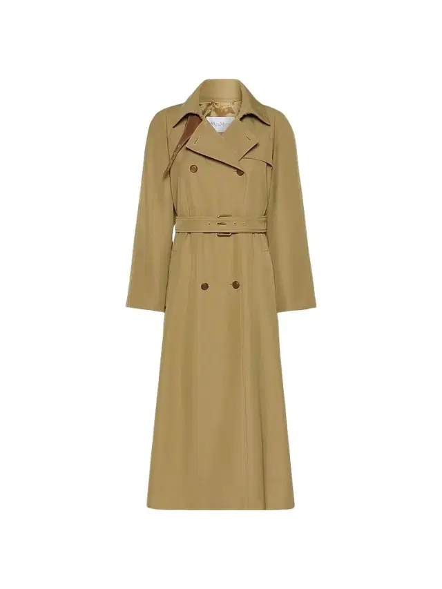 Women's Water Repellent Wool Blend Gabardine Trench Coat - Kaki Women's Water Repellent Wool Blend Gabardine Trench Coat - Kaki