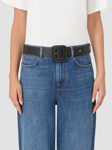 Weekend Max Mara Women's Shiny Nappa Leather Belt - Black | Thumbnail 3 Weekend Max Mara Women's Shiny Nappa Leather Belt - Black | Thumbnail 3