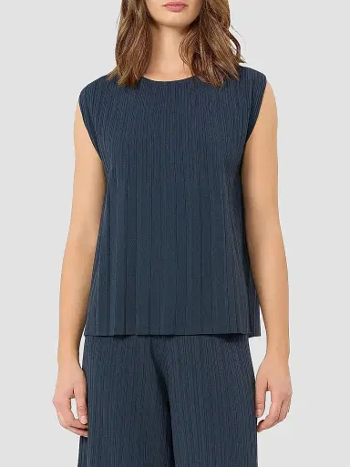 Weekend Max Mara Women's Plissé Pleated Viscose Yarn Sweater - Navy | Thumbnail 3 Weekend Max Mara Women's Plissé Pleated Viscose Yarn Sweater - Navy | Thumbnail 3