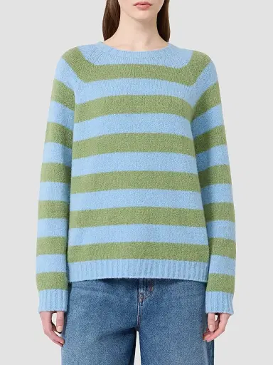 Weekend Max Mara Women's Alpaca and Cotton Sweater - Blue Multi | Thumbnail 3 Weekend Max Mara Women's Alpaca and Cotton Sweater - Blue Multi | Thumbnail 3