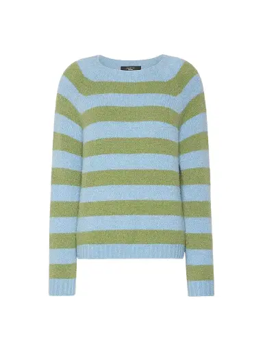 Weekend Max Mara Women's Alpaca and Cotton Sweater - Blue Multi | Thumbnail 1 Weekend Max Mara Women's Alpaca and Cotton Sweater - Blue Multi | Thumbnail 1
