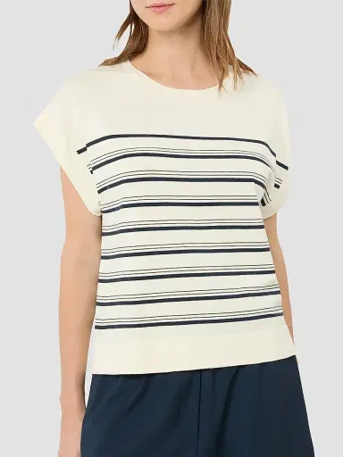 Weekend Max Mara Women's Short Sleeved Viscose Sweater - Ecru - Size XL | Thumbnail 5 Weekend Max Mara Women's Short Sleeved Viscose Sweater - Ecru - Size XL | Thumbnail 5