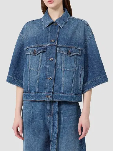 Weekend Max Mara Women's Cotton Denim Jacket - Navy | Thumbnail 3 Weekend Max Mara Women's Cotton Denim Jacket - Navy | Thumbnail 3