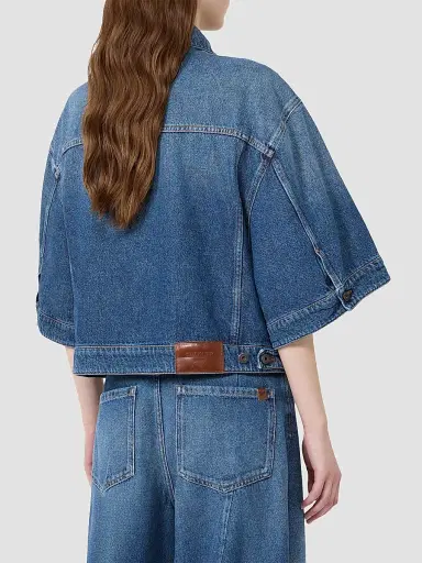 Weekend Max Mara Women's Cotton Denim Jacket - Navy | Thumbnail 4 Weekend Max Mara Women's Cotton Denim Jacket - Navy | Thumbnail 4