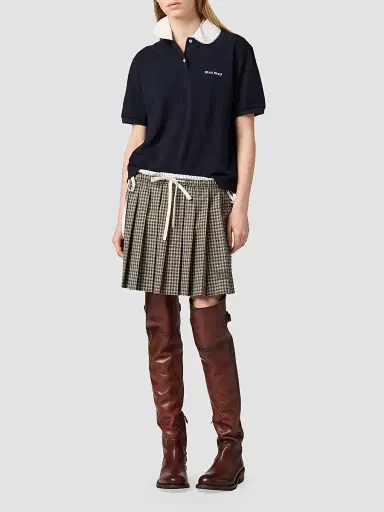 Miu Miu Women's Piqué Polo Shirt | Thumbnail 2 Miu Miu Women's Piqué Polo Shirt | Thumbnail 2