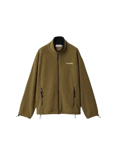 Miu Miu Women's Fleece Zipper Jacket - Green - Size XXL | Thumbnail 1 Miu Miu Women's Fleece Zipper Jacket - Green - Size XXL | Thumbnail 1