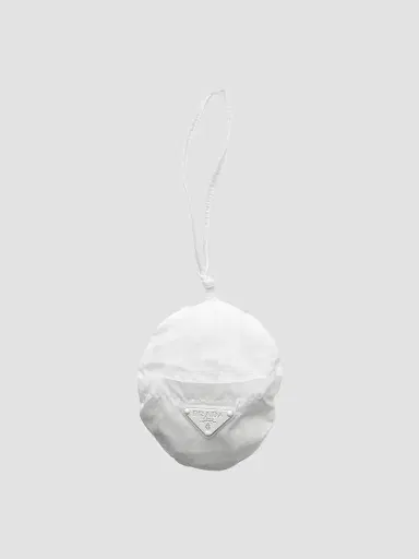 Prada Women's Foldable Nylon Bucket Hat - White | Thumbnail 3 Prada Women's Foldable Nylon Bucket Hat - White | Thumbnail 3