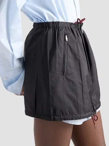 Prada Women's Lightweight Nylon Mini-Skirt - Black - Size 10 | Thumbnail 3 Prada Women's Lightweight Nylon Mini-Skirt - Black - Size 10 | Thumbnail 3