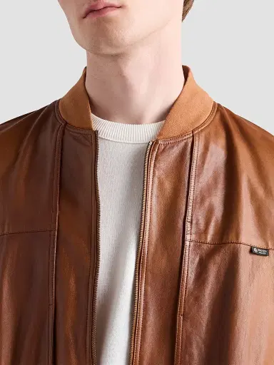 Prada Men's Oversized Nappa Leather Bomber Jacket | Thumbnail 5 Prada Men's Oversized Nappa Leather Bomber Jacket | Thumbnail 5
