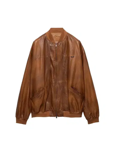 Prada Men's Oversized Nappa Leather Bomber Jacket | Thumbnail 1 Prada Men's Oversized Nappa Leather Bomber Jacket | Thumbnail 1
