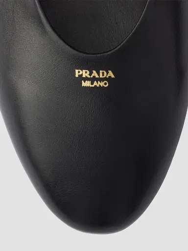 Prada Women's Leather Ballerinas - Black | Thumbnail 5 Prada Women's Leather Ballerinas - Black | Thumbnail 5
