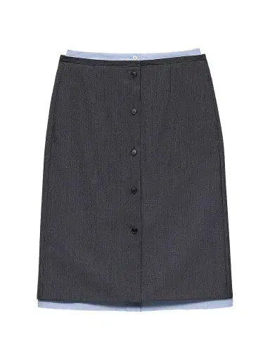 Prada Women's Light Mohair and Chambray Skirt - Grey - Size 2 | Thumbnail 1 Prada Women's Light Mohair and Chambray Skirt - Grey - Size 2 | Thumbnail 1