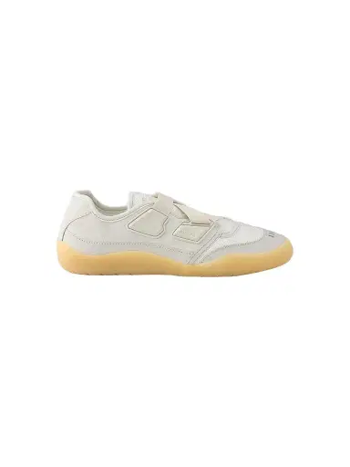 Prada Women's Speedrock Technical Mesh and Leather Sneakers - Grey - Size 10.5 | Thumbnail 1 Prada Women's Speedrock Technical Mesh and Leather Sneakers - Grey - Size 10.5 | Thumbnail 1