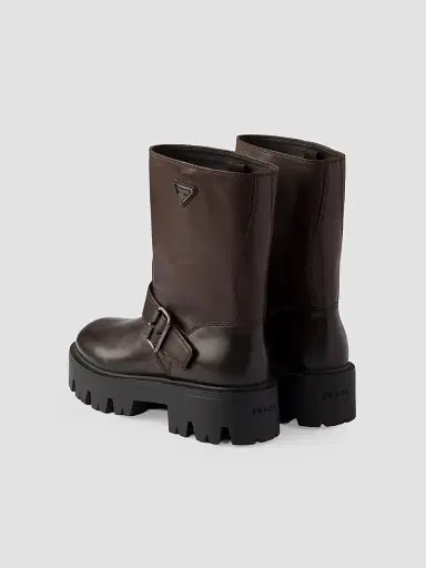 Prada Women's Leather Booties | Thumbnail 2 Prada Women's Leather Booties | Thumbnail 2