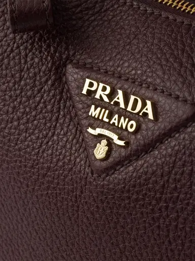 Prada Women's Leather Top Handle Bag - Dark Red | Thumbnail 5 Prada Women's Leather Top Handle Bag - Dark Red | Thumbnail 5