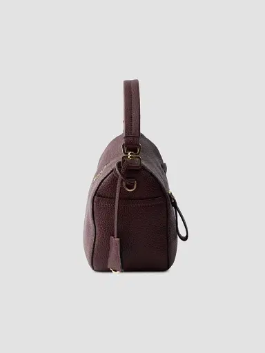 Prada Women's Leather Top Handle Bag - Dark Red | Thumbnail 6 Prada Women's Leather Top Handle Bag - Dark Red | Thumbnail 6