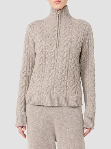 Max Mara Women's Cable Knit Cashmere Yarn Sweater - Sand - Size XL | Thumbnail 3 Max Mara Women's Cable Knit Cashmere Yarn Sweater - Sand - Size XL | Thumbnail 3