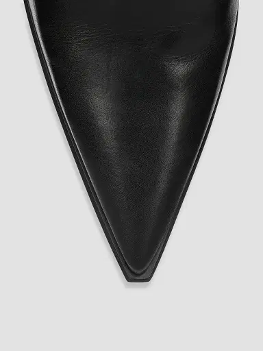 Rick Owens Men's Point Toe Leather Wedge-Heel Ankle Boots - Black - Size 13 | Thumbnail 6 Rick Owens Men's Point Toe Leather Wedge-Heel Ankle Boots - Black - Size 13 | Thumbnail 6