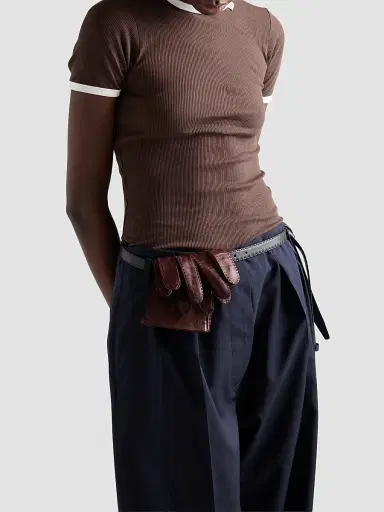 Prada Women's Ribbed Knit Top - Brown - Size 0 | Thumbnail 3 Prada Women's Ribbed Knit Top - Brown - Size 0 | Thumbnail 3
