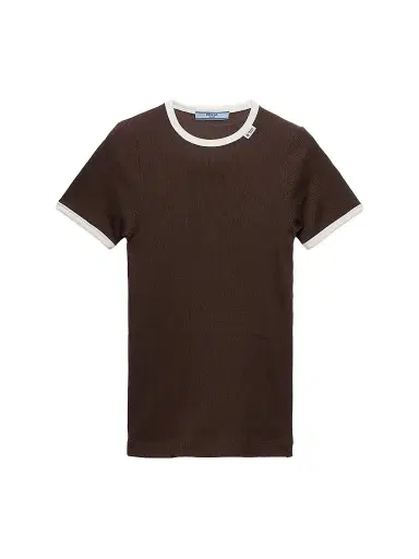 Prada Women's Ribbed Knit Top - Brown - Size 0 | Thumbnail 1 Prada Women's Ribbed Knit Top - Brown - Size 0 | Thumbnail 1