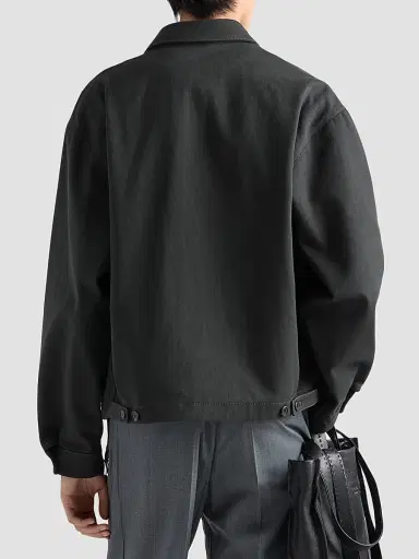 Prada Men's Denim Blouson Jacket | Thumbnail 3 Prada Men's Denim Blouson Jacket | Thumbnail 3