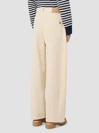Weekend Max Mara Women's Cotton Drill Trousers - | Thumbnail 4 Weekend Max Mara Women's Cotton Drill Trousers - | Thumbnail 4