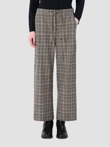 Max Mara Women's Chequered Flannel Joggers | Thumbnail 3 Max Mara Women's Chequered Flannel Joggers | Thumbnail 3