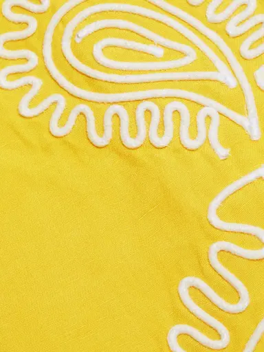 Significant Other Women's Carly Embroidered Linen-Blend Halterneck Midi-Dress - Lemon | Thumbnail 7 Significant Other Women's Carly Embroidered Linen-Blend Halterneck Midi-Dress - Lemon | Thumbnail 7