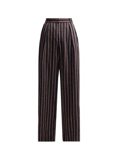 Zimmermann Women's Valiant Pleat Front Pants - Black Rose Stripe - Size 10 | Thumbnail 1 Zimmermann Women's Valiant Pleat Front Pants - Black Rose Stripe - Size 10 | Thumbnail 1