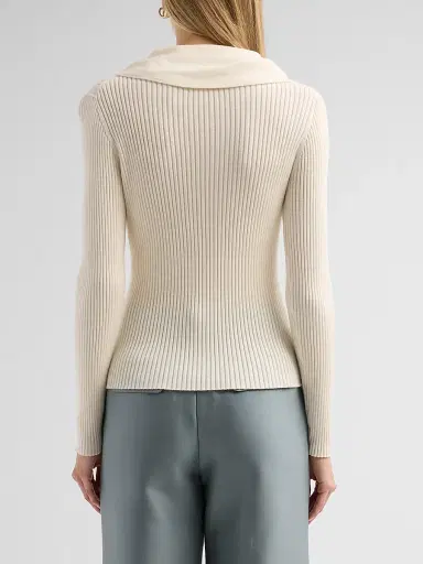 Zimmermann Women's Valiant Merino Scarf Top - Cream - Size 10 | Thumbnail 3 Zimmermann Women's Valiant Merino Scarf Top - Cream - Size 10 | Thumbnail 3