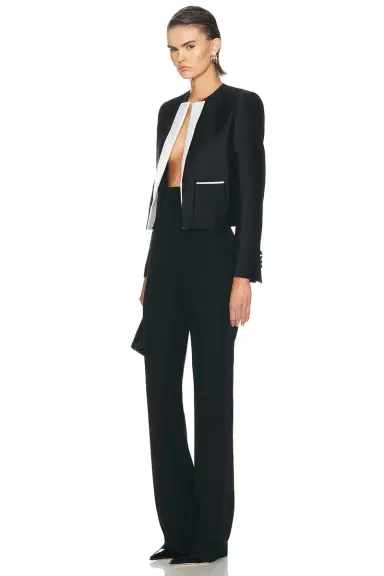 Tom Ford High Waist Tailored Tuxedo Straight Pant | Thumbnail 6 Tom Ford High Waist Tailored Tuxedo Straight Pant | Thumbnail 6