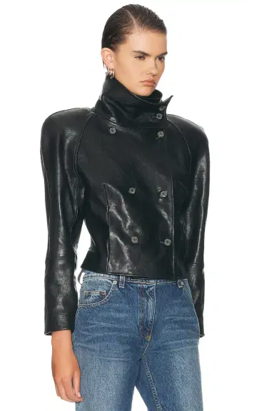 Magda Butrym Leather Jacket | Thumbnail 2 Magda Butrym Leather Jacket | Thumbnail 2