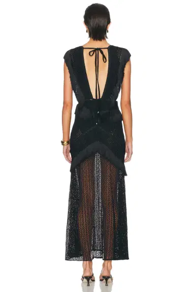 PatBo Ayla Fringe Plunge Maxi Dress | Thumbnail 3 PatBo Ayla Fringe Plunge Maxi Dress | Thumbnail 3