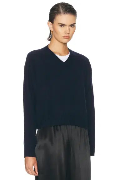 Loulou de Saison Anzor V-Neck Saddle-Sleeve Sweater | Thumbnail 2 Loulou de Saison Anzor V-Neck Saddle-Sleeve Sweater | Thumbnail 2